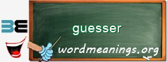 WordMeaning blackboard for guesser